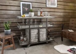 Bar 117x46 Manguier Laqué Gris HEAVY INDUSTRY #167