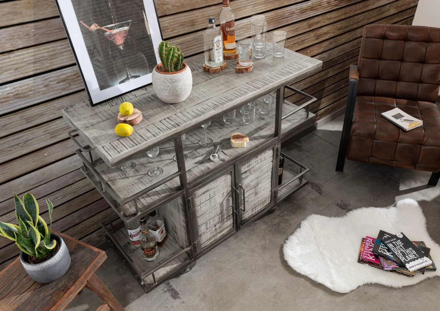 Bar 117x46 Manguier Laqué Gris HEAVY INDUSTRY #167 2 Bar 117x46 Manguier Laqué Gris HEAVY INDUSTRY #167 – Image 2