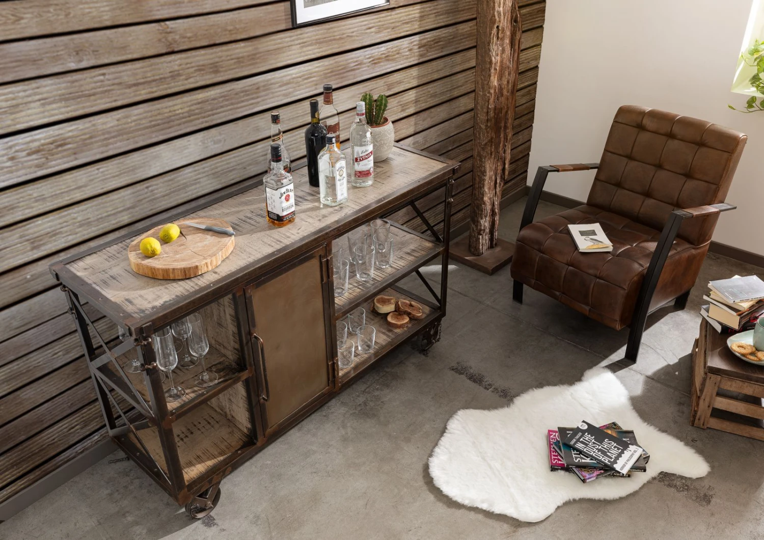 Desserte 137x46 Manguier Laqué Brun HEAVY INDUSTRY #224 2 Desserte 137x46 Manguier Laqué Brun HEAVY INDUSTRY #224 – Image 2