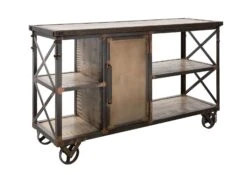 Desserte 137x46 Manguier Laqué Brun HEAVY INDUSTRY #224 15 Desserte 137x46 Manguier Laqué Brun HEAVY INDUSTRY #224 -Massivmoebel24 09 322 677 0224 9