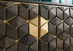 Meuble Bar 122x50 Manguier Huilé Gris Taupe DIAMOND #113 14 Meuble Bar 122x50 Manguier Huilé Gris Taupe DIAMOND #113 -Massivmoebel24 09 322 760 0013 5