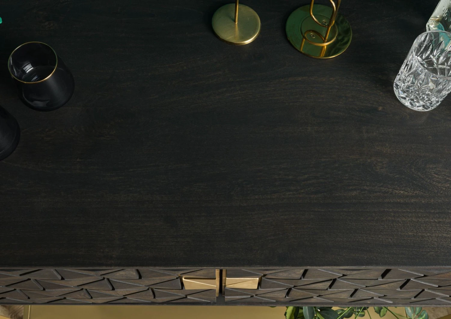 Meuble Bar 122x50 Manguier Huilé Gris Taupe DIAMOND #113 7 Meuble Bar 122x50 Manguier Huilé Gris Taupe DIAMOND #113 – Image 7