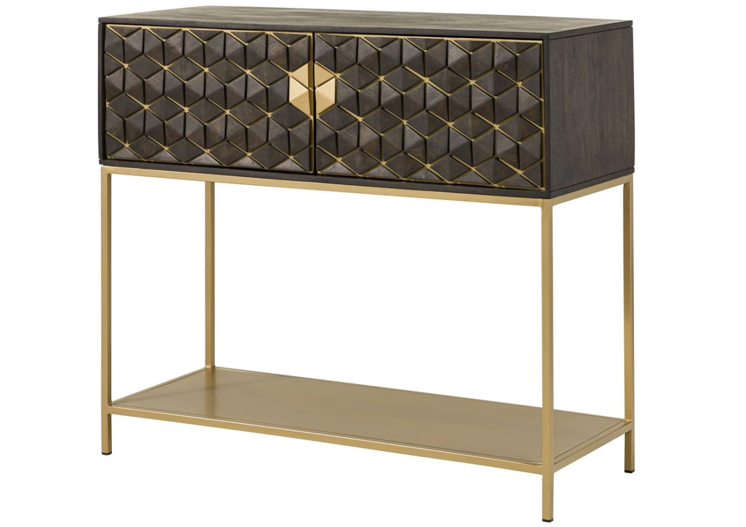 Meuble Bar 122x50 Manguier Huilé Gris Taupe DIAMOND #113 9 Meuble Bar 122x50 Manguier Huilé Gris Taupe DIAMOND #113 – Image 9