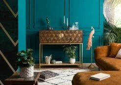 Meuble Bar 122x50 Manguier Huilé Brun DIAMOND #213