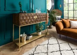 Meuble Bar 122x50 Manguier Huilé Brun DIAMOND #213 11 Meuble Bar 122x50 Manguier Huilé Brun DIAMOND #213 -Massivmoebel24 09 322 760 1013 3