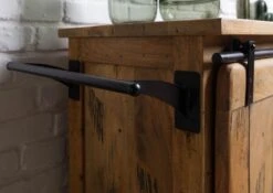 Desserte En Bois De Manguier Laqué Brun Clair RAILWAY #197 -Massivmoebel24 09 322 772 0097 07