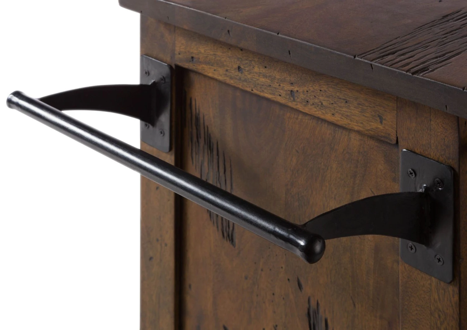 Desserte En Bois De Manguier Laqué Marron RAILWAY #397 6 Desserte En Bois De Manguier Laqué Marron RAILWAY #397 – Image 6