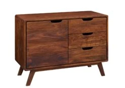 Commode 90x40 Palissandre Laqué Noisette MALMÖ 2 #104 -Massivmoebel24 09 330 220 0004 9