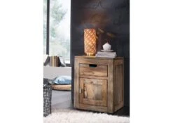 Meuble D'appoint 45x40 Palissandre Huilé Gris Taupe NATURE GREY #713