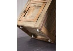 Meuble D'appoint 45x40 Palissandre Huilé Gris Taupe NATURE GREY #713 -Massivmoebel24 09 330 550 1043 5