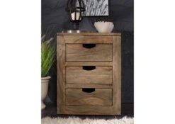 Meuble D'appoint 45x40 Palissandre Huilé Gris Taupe NATURE GREY #714 10 Meuble D'appoint 45x40 Palissandre Huilé Gris Taupe NATURE GREY #714 -Massivmoebel24 09 330 550 1044 3