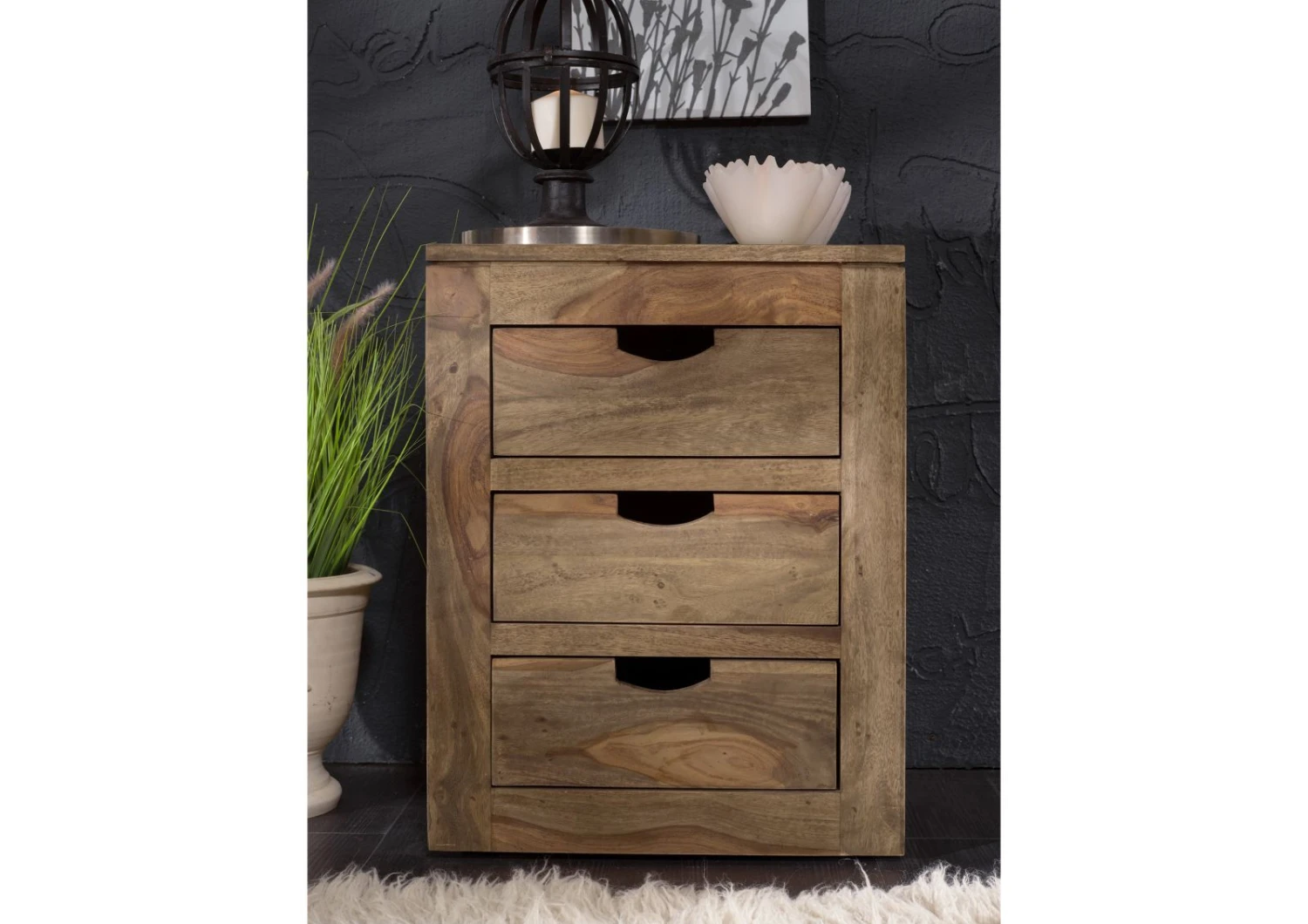 Meuble D'appoint 45x40 Palissandre Huilé Gris Taupe NATURE GREY #714 3 Meuble D'appoint 45x40 Palissandre Huilé Gris Taupe NATURE GREY #714 – Image 3