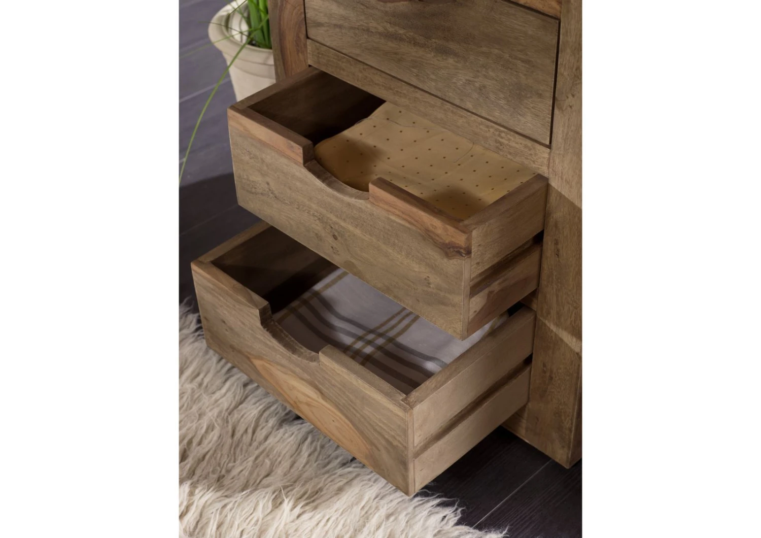 Meuble D'appoint 45x40 Palissandre Huilé Gris Taupe NATURE GREY #714 4 Meuble D'appoint 45x40 Palissandre Huilé Gris Taupe NATURE GREY #714 – Image 4