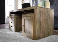 Meuble D'appoint 45x40 Palissandre Huilé Gris Taupe NATURE GREY #714 14 Meuble D'appoint 45x40 Palissandre Huilé Gris Taupe NATURE GREY #714 -Massivmoebel24 09 330 550 1044 8