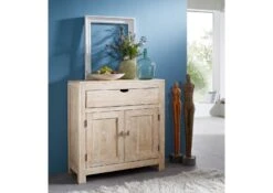 Buffet 90x40 Acacia Blanchi Blanc NATURE WHITE #81