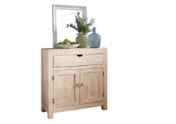 Buffet 90x40 Acacia Blanchi Blanc NATURE WHITE #81 -Massivmoebel24 09 330 552 0081 9