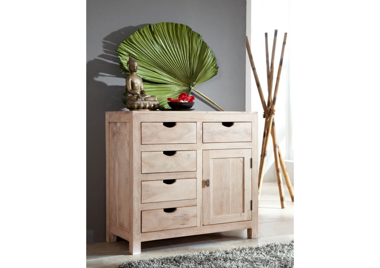 Buffet 90x42 Acacia Blanchi Blanc NATURE WHITE #88 1 Buffet 90x42 Acacia Blanchi Blanc NATURE WHITE #88