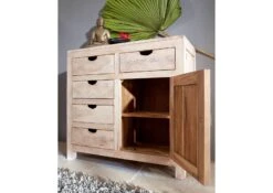 Buffet 90x42 Acacia Blanchi Blanc NATURE WHITE #88 10 Buffet 90x42 Acacia Blanchi Blanc NATURE WHITE #88 -Massivmoebel24 09 330 552 0088 4