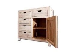 Buffet 90x42 Acacia Blanchi Blanc NATURE WHITE #88 13 Buffet 90x42 Acacia Blanchi Blanc NATURE WHITE #88 -Massivmoebel24 09 330 552 0088 9