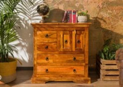 Commode 87x50 Acacia Laqué Miel OXFORD #0446 -Massivmoebel24 09 330 610 0009 3