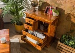 Commode 87x50 Acacia Laqué Miel OXFORD #0446 -Massivmoebel24 09 330 610 0009 4