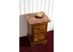 Petite Commode 40x38 Acacia Laqué Miel OXFORD #0502 -Massivmoebel24 09 330 610 00P2 03