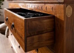 Commode 145x49 Acacia Laqué Miel OXFORD #0524 -Massivmoebel24 09 330 610 00P6 6