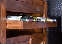 Meuble Bar 140x66 Acacia Laqué Miel OXFORD #0903 14 Meuble Bar 140x66 Acacia Laqué Miel OXFORD #0903 -Massivmoebel24 09 330 610 9603 6