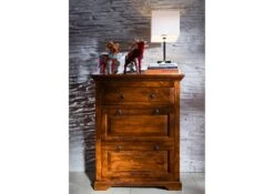 Commode 80x45 Acacia Laqué Miel OXFORD #0904 -Massivmoebel24 09 330 610 9604 3