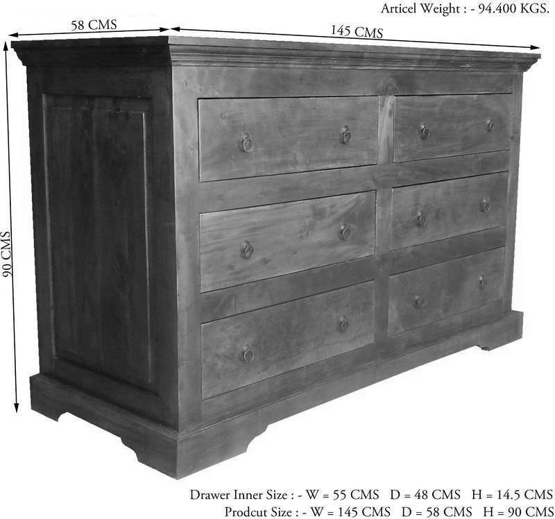 Commode 145x58 Acacia Laqué Nougat OXFORD #447 4 Commode 145x58 Acacia Laqué Nougat OXFORD #447 – Image 4