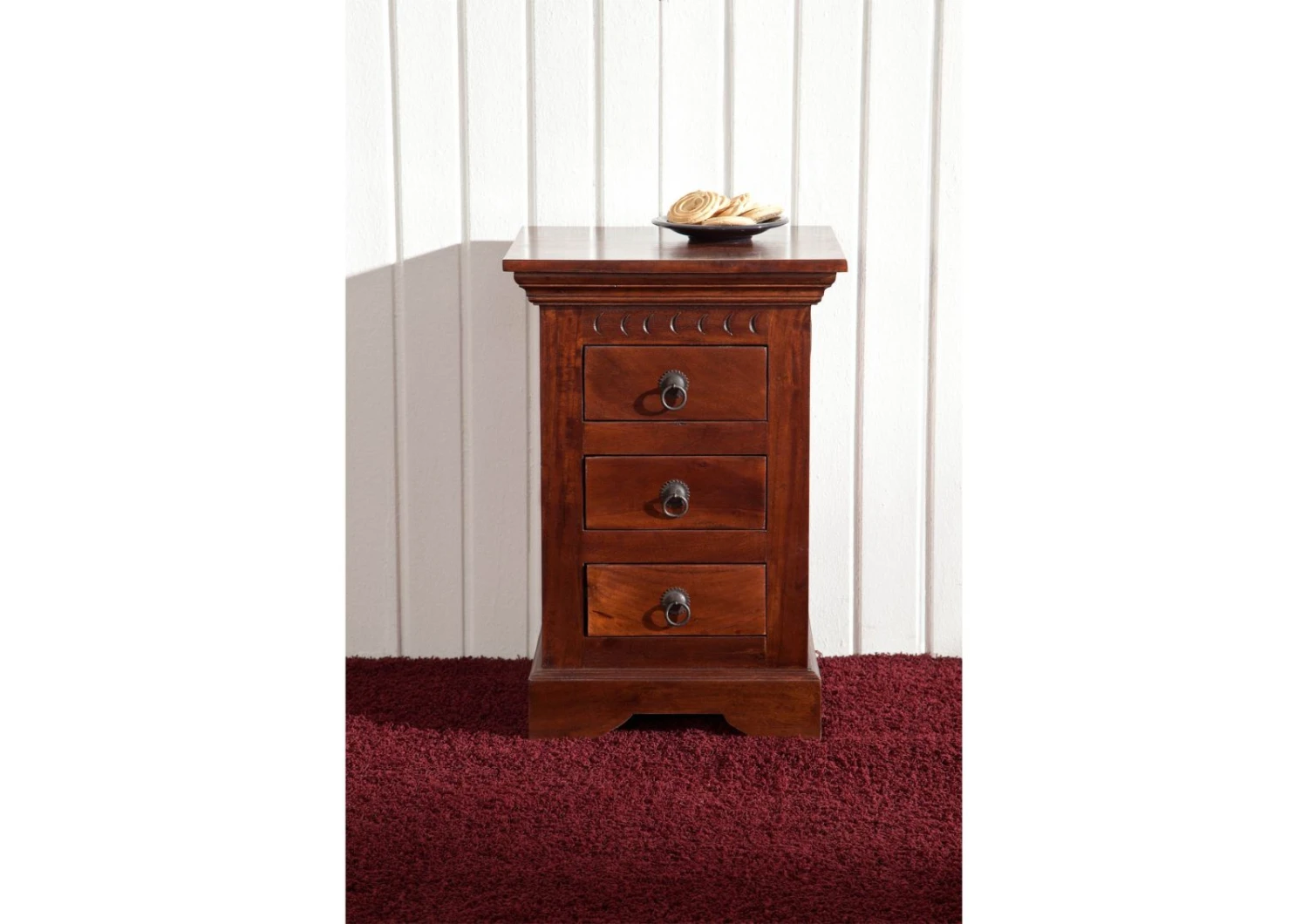 Petite Commode 40x38 Acacia Laqué Nougat OXFORD #502 1 Petite Commode 40x38 Acacia Laqué Nougat OXFORD #502