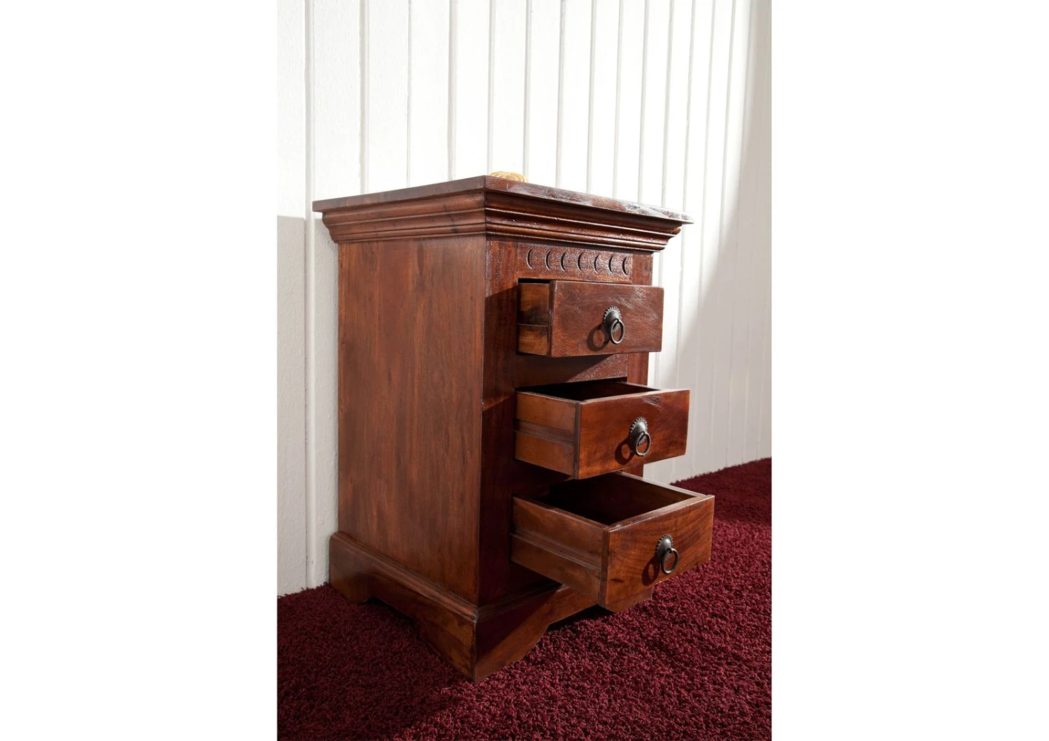 Petite Commode 40x38 Acacia Laqué Nougat OXFORD #502 3 Petite Commode 40x38 Acacia Laqué Nougat OXFORD #502 – Image 3