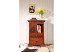 Petite Commode 55x40 Acacia Laqué Nougat OXFORD #503 -Massivmoebel24 09 330 620 00P3 4