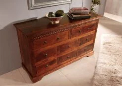 Commode 145x49 Acacia Laqué Nougat OXFORD #524 -Massivmoebel24 09 330 620 00P6 4