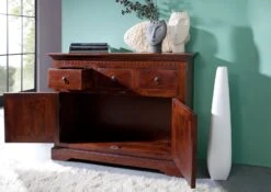 Buffet 120x40 Acacia Laqué Nougat OXFORD #531 -Massivmoebel24 09 330 620 00P9 6