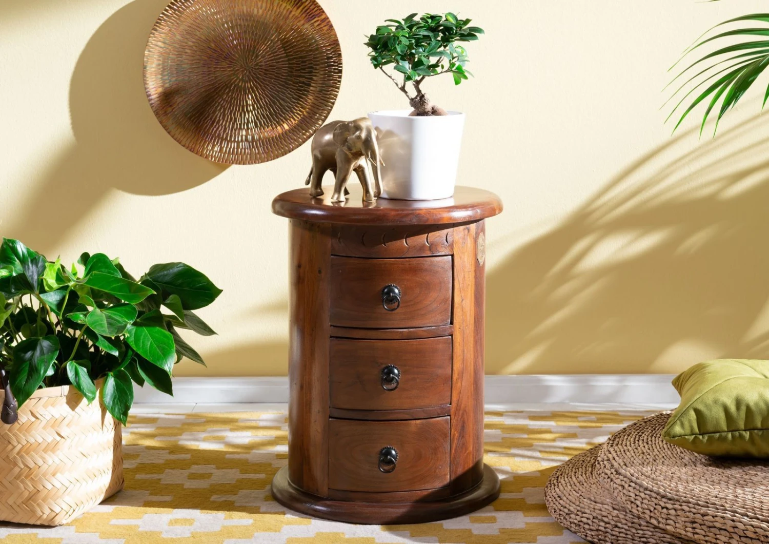 Commode 42x42 Acacia Laqué Nougat OXFORD #337 3 Commode 42x42 Acacia Laqué Nougat OXFORD #337 – Image 3