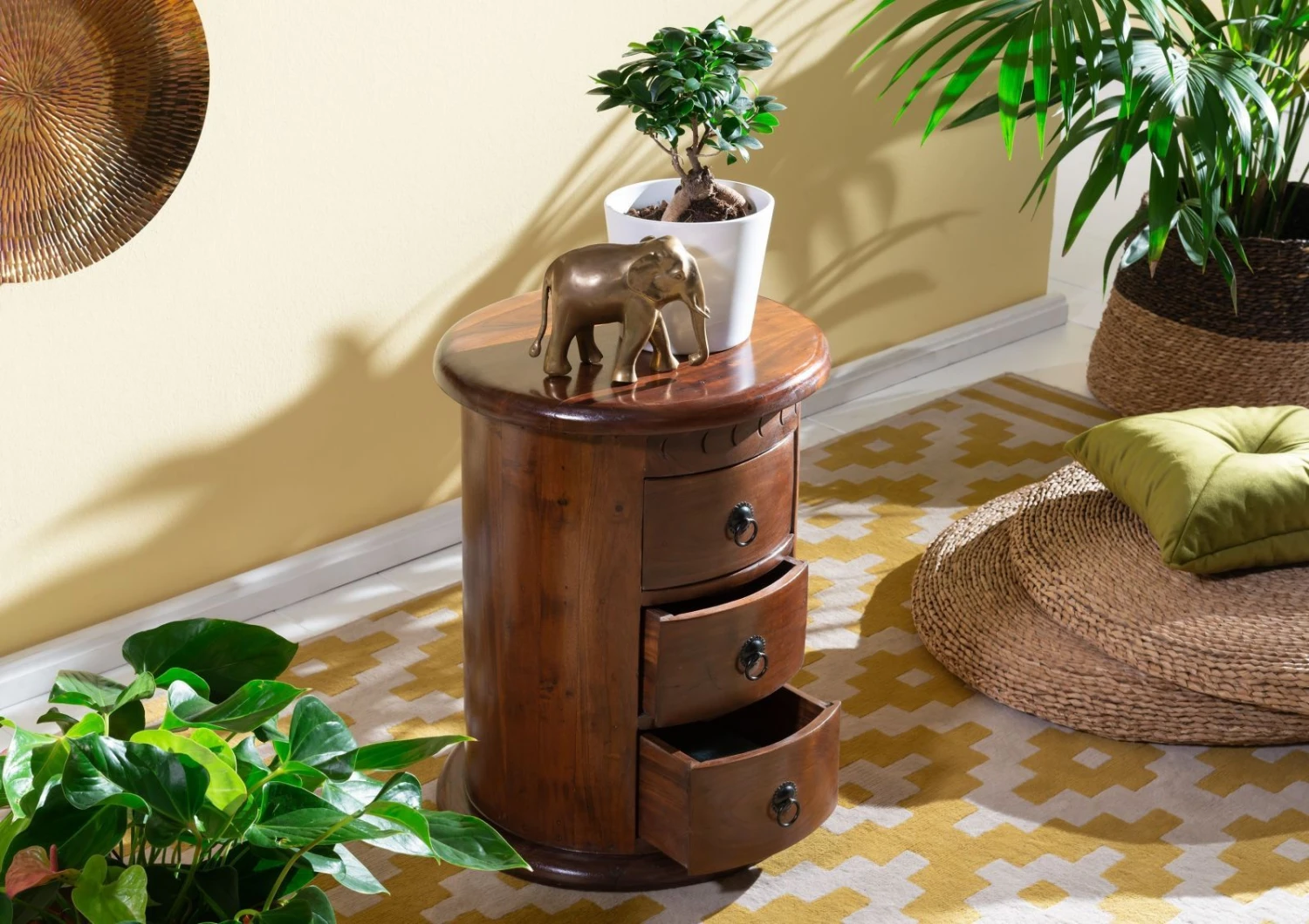 Commode 42x42 Acacia Laqué Nougat OXFORD #337 4 Commode 42x42 Acacia Laqué Nougat OXFORD #337 – Image 4