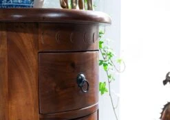 Commode 45x45 Acacia Laqué Nougat OXFORD #338 -Massivmoebel24 09 330 620 0138 4