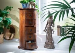 Commode 45x45 Acacia Laqué Nougat OXFORD #338 -Massivmoebel24 09 330 620 0138 5