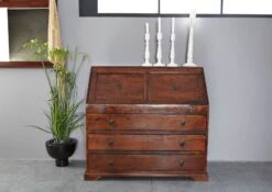 Secrétaire 107x50 Acacia Laqué Nougat OXFORD #515 -Massivmoebel24 09 330 620 0P38 03