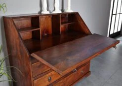 Secrétaire 107x50 Acacia Laqué Nougat OXFORD #515 -Massivmoebel24 09 330 620 0P38 05