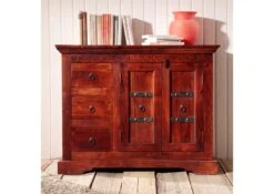 Buffet 106x50 Acacia Laqué Nougat OXFORD #408 -Massivmoebel24 09 330 620 4506 3