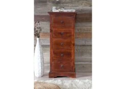 Commode 54x44 Acacia Laqué Nougat OXFORD #433 -Massivmoebel24 09 330 620 7001 3