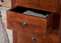 Commode 54x44 Acacia Laqué Nougat OXFORD #433 -Massivmoebel24 09 330 620 7001 5