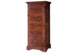 Commode 54x44 Acacia Laqué Nougat OXFORD #433 -Massivmoebel24 09 330 620 7001 9