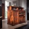 Meuble Bar 140x66 Acacia Laqué Nougat OXFORD #903