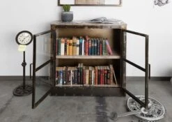 Commode 90x40 Manguier Laqué Brun HEAVY INDUSTRY #247 11 Commode 90x40 Manguier Laqué Brun HEAVY INDUSTRY #247 -Massivmoebel24 09 330 677 0247 4