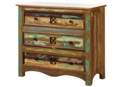 Commode 100x42 Bois De Récupération Laqué Multicolore NATURE OF SPIRIT #49 -Massivmoebel24 09 330 700 5148 09