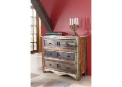 Commode 100x42 Bois De Récupération Laqué Multicolore NATURE OF SPIRIT #49