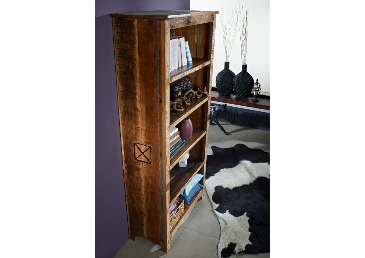 Étagère 90x40 Bois De Récupération Laqué Multicolore NATURE OF SPIRIT #57 2 Étagère 90x40 Bois De Récupération Laqué Multicolore NATURE OF SPIRIT #57 – Image 2